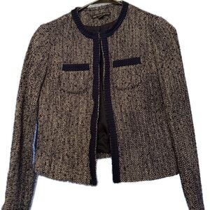 Brooks Brothers Women's Tweed Blazer - Black and Gray